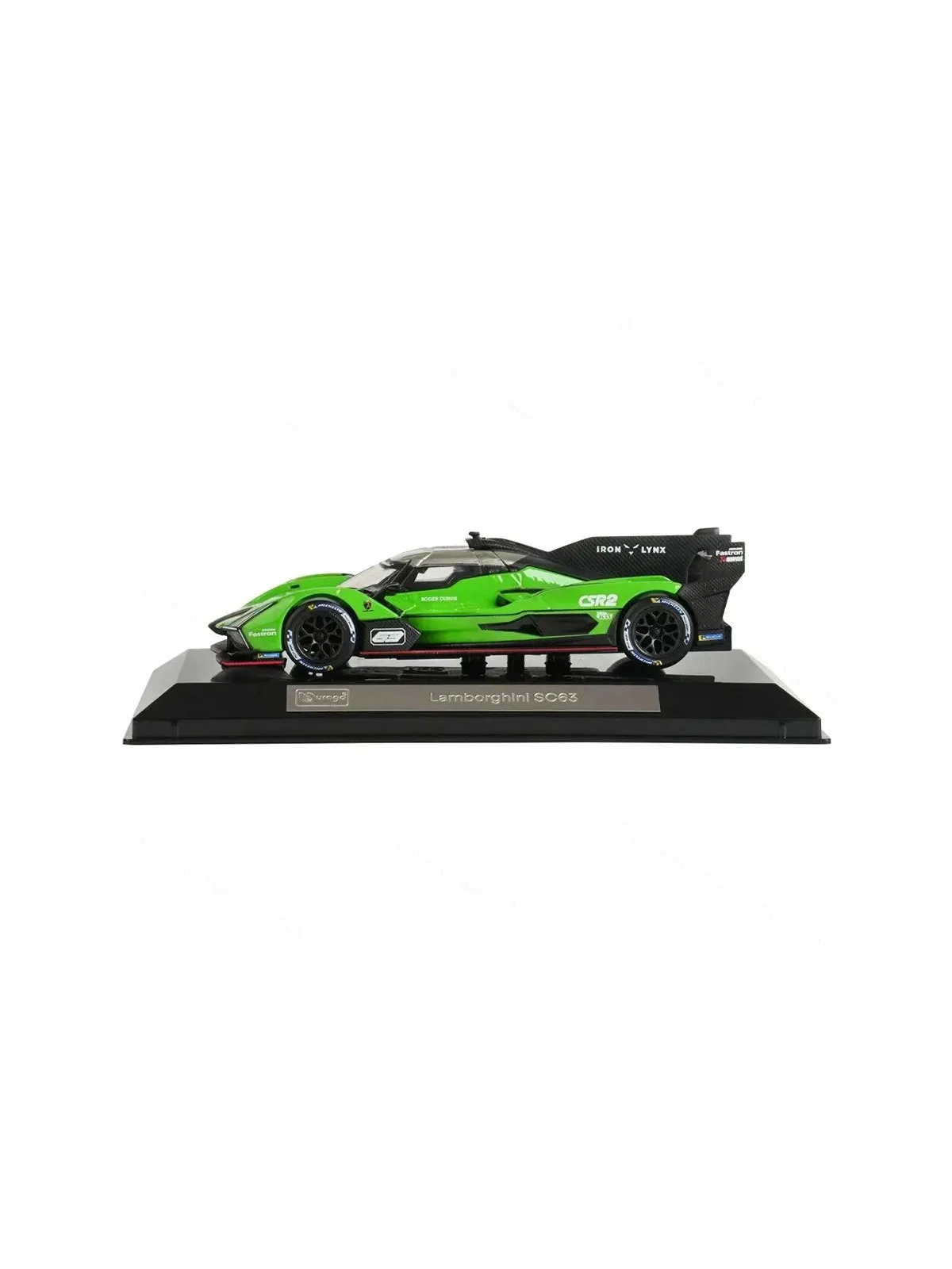 Машина Bburago 1:43 RACE (Coll. B) - Lamborghini SC63 LMDh Green #63 — изображение 2