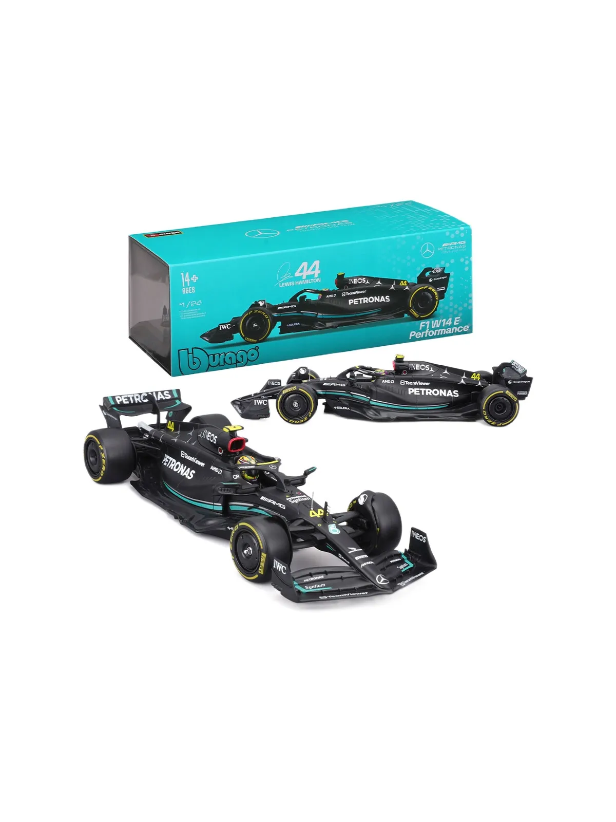 Машина Bburago 1:24 Formula Model Kit, Mercedes-AMG F1 W14 E