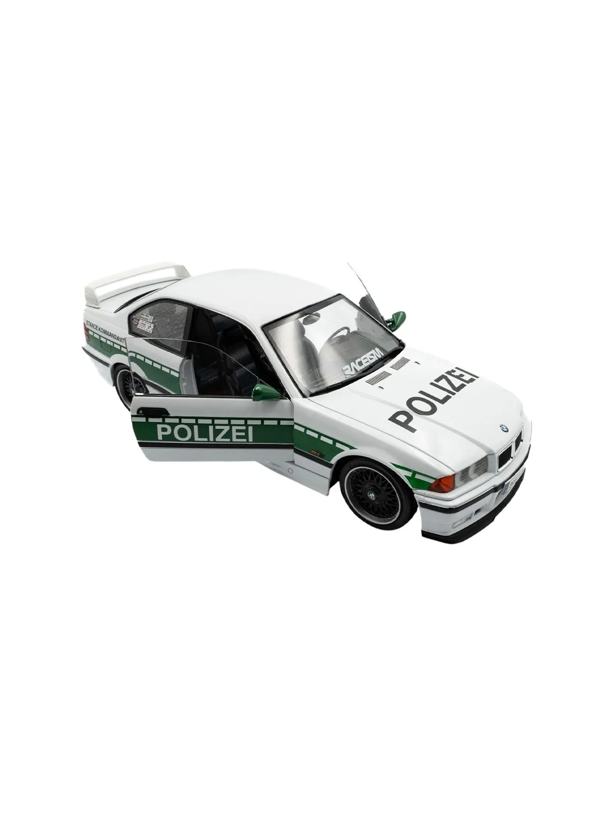 Машинка SOLIDO 1:18 BMW E36 M3 COUPE SOLIDO WORKS DRIFT POLIZEI WHITE 1991 — изображение 6