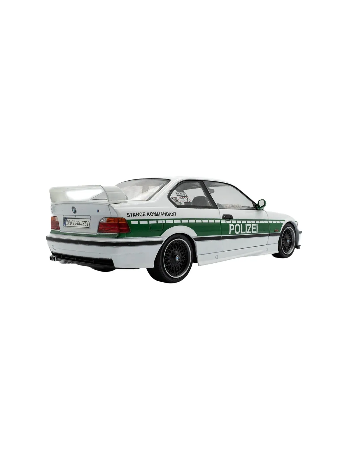 Машинка SOLIDO 1:18 BMW E36 M3 COUPE SOLIDO WORKS DRIFT POLIZEI WHITE 1991 — изображение 4